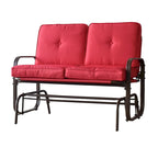 Tolentino 2-Person Brown Outdoor Loveseat Glider