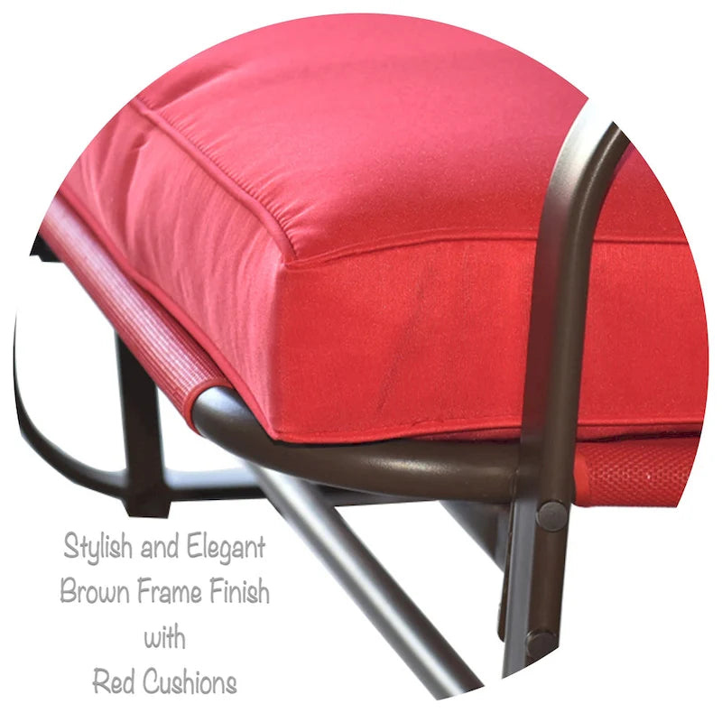 Tolentino 2-Person Brown Outdoor Loveseat Glider