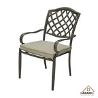 Cast Aluminum 5-Piece Outdoor Patio Dining Set with Table and Chairs