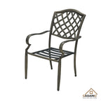 Cast Aluminum 5-Piece Outdoor Patio Dining Set with Table and Chairs