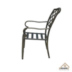 Cast Aluminum 5-Piece Outdoor Patio Dining Set with Table and Chairs
