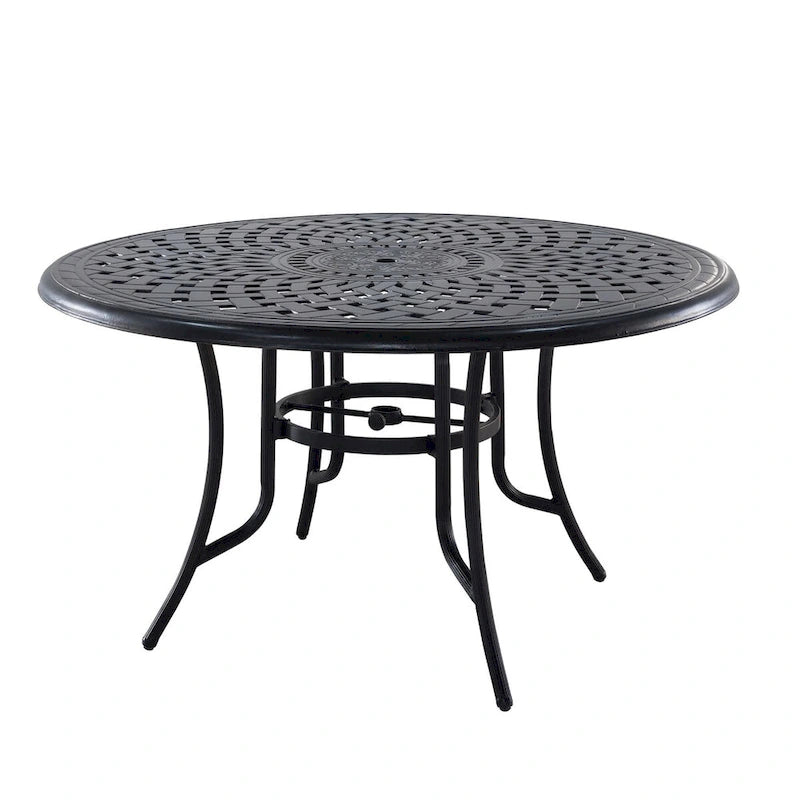 Cast Aluminum 5-Piece Outdoor Patio Dining Set with Table and Chairs