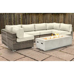 LSI 4 Person Seating Group With Firepit And Sunbrella Cushions