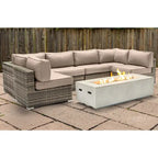 LSI 4 Person Seating Group With Firepit And Sunbrella Cushions
