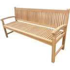 Seven Seas Teak El Mar Teak Wood Outdoor Patio Bench, 6 Foot