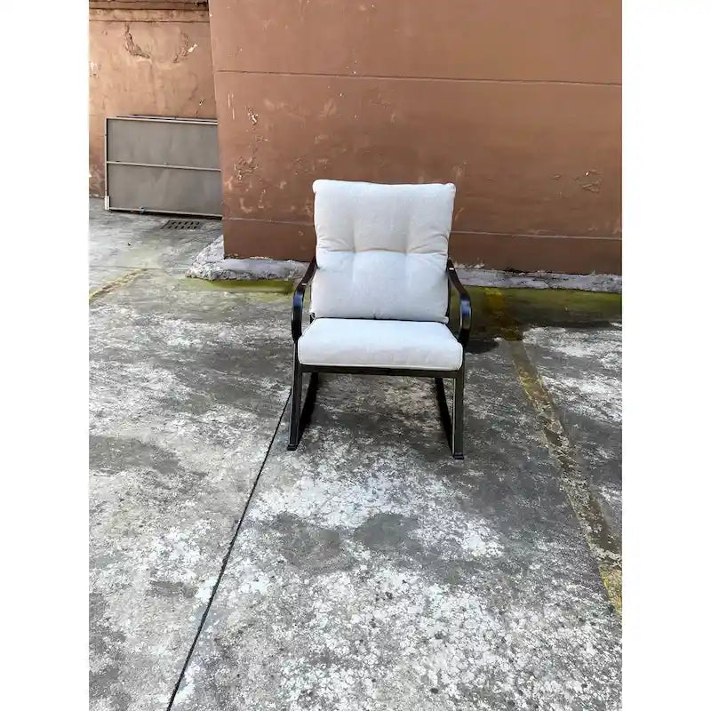 3 Pieces Patio Outdoor Rocker Patio Chairs and Table Set Elegant Patio Bistro Set for Lawn Garden Backyard