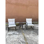 3 Pieces Patio Outdoor Rocker Patio Chairs and Table Set Elegant Patio Bistro Set for Lawn Garden Backyard