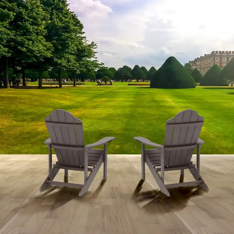 Adirondack Chair Folding Outdoor Chairs Grey - 9' x 12'