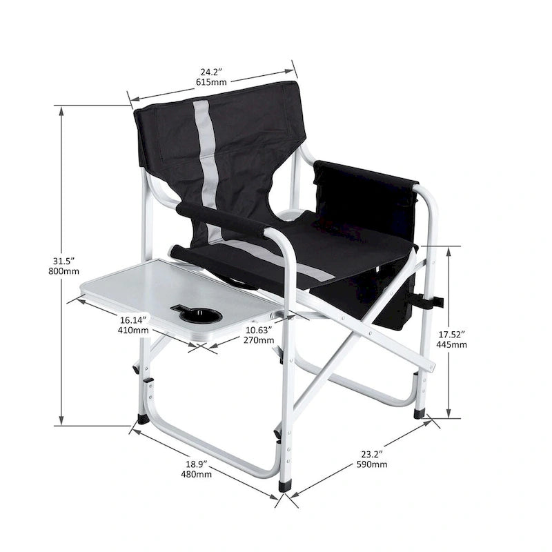 2-piece Folding Lightweight Oversized Directors' Chairs