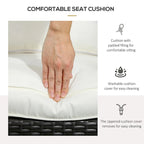 Patio Wicker Adirondack Chair, All-Weather Rattan Fire Pit Chair Soft Cushions, Tall Curved Backrest and Armrests