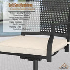 Textilene Fabric Iron Frame Swivel Dining Chairs(Set of 2)