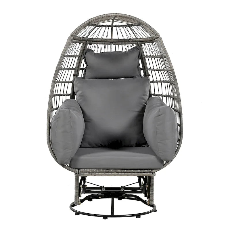 Rattan Egg Patio Chair with Rocking