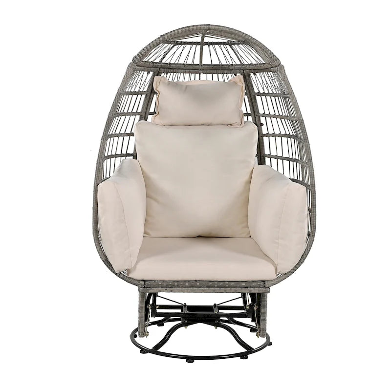 Rattan Egg Patio Chair with Rocking