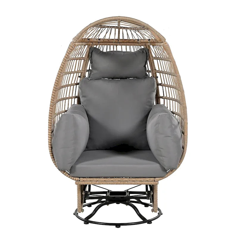 Rattan Egg Patio Chair with Rocking