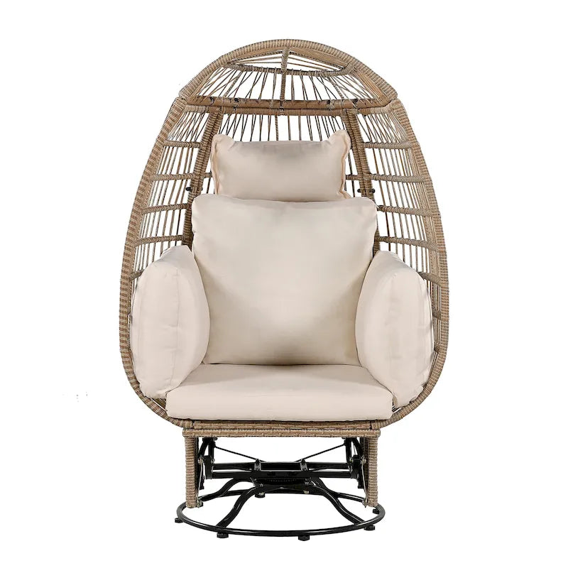 Rattan Egg Patio Chair with Rocking