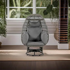 Rattan Egg Patio Chair with Rocking