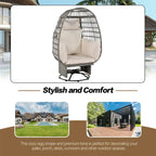 Rattan Egg Patio Chair with Rocking