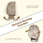 Rattan Egg Patio Chair with Rocking