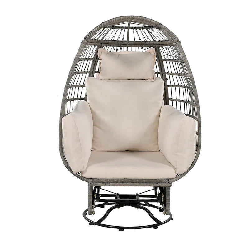 Rattan Egg Patio Chair with Rocking