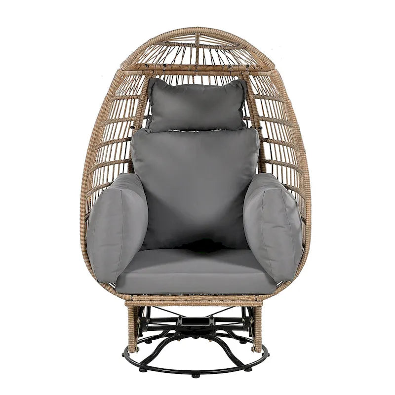 Rattan Egg Patio Chair with Rocking