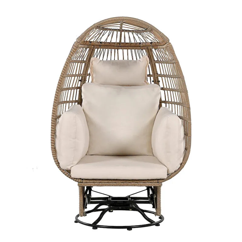 Rattan Egg Patio Chair with Rocking