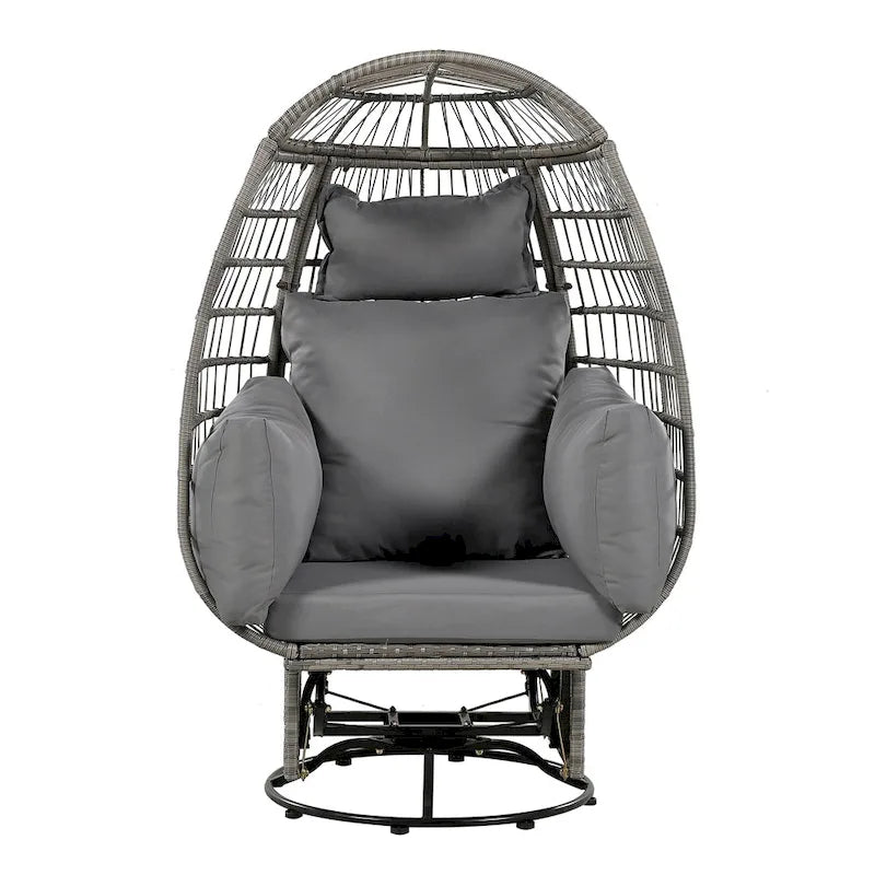 Rattan Egg Patio Chair with Rocking