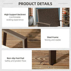 Dining Chairs with Cushion, Patio Wicker Dining Chair Set with Backrest, Armrests for Patio, Deck, Garden