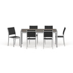 Shore 7 Piece Outdoor Patio Aluminum Dining Set