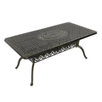71 Elegant Hollowed Out Cast Aluminum Rectangular Table-Antique Bronze