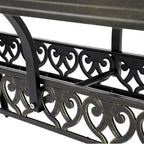 71 Elegant Hollowed Out Cast Aluminum Rectangular Table-Antique Bronze