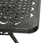71 Elegant Hollowed Out Cast Aluminum Rectangular Table-Antique Bronze