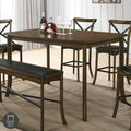  Dola Traditional Oak 59-inch Counter Height Dining Table