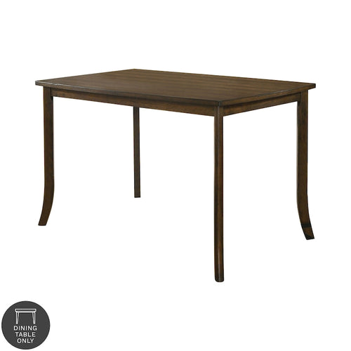 59" Counter Height Dining Table with Saber Legs – Burnished Oak, Transitional Style, Seats 4–6