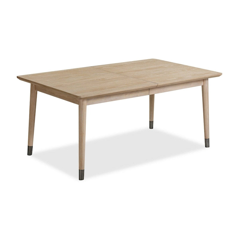Extendable Dining Table with Cone Legs, Transitional Style – Brown, Seats 6–8