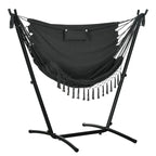 Outdoor Hammock Chair with Stand, Patio Swing Hanging Chair with Side Pocket and Headrest