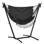 Outdoor Hammock Chair with Stand, Patio Swing Hanging Chair with Side Pocket and Headrest