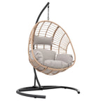 Outdoor Indoor PE Wicker Swing Egg chair with Cushion
