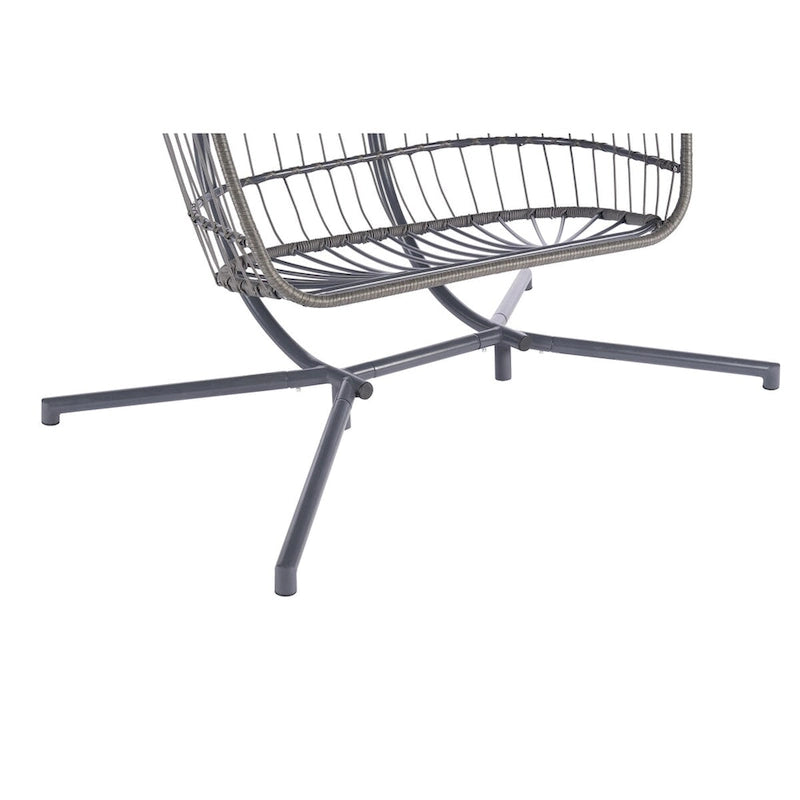 2 Person Outdoor Rattan Hanging Chair Patio Wicker Egg Chair