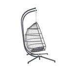 2 Person Outdoor Rattan Hanging Chair Patio Wicker Egg Chair