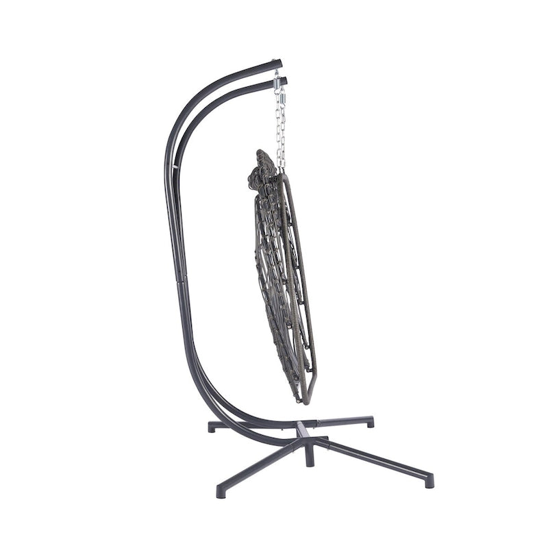2 Person Outdoor Rattan Hanging Chair Patio Wicker Egg Chair