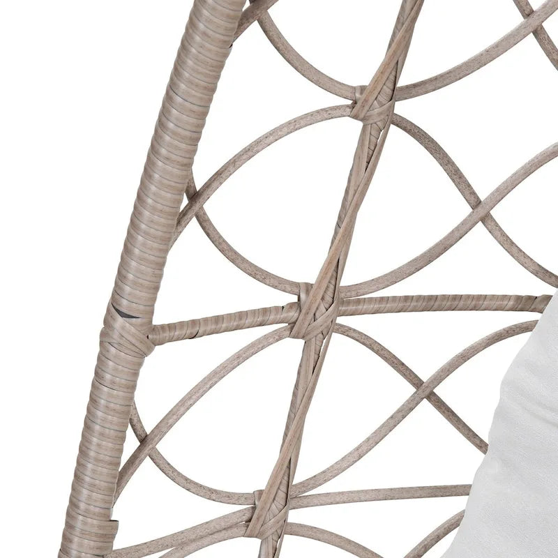 Wicker Egg Chair, Nest Basket Indoor/Outdoor Lounger for Patio