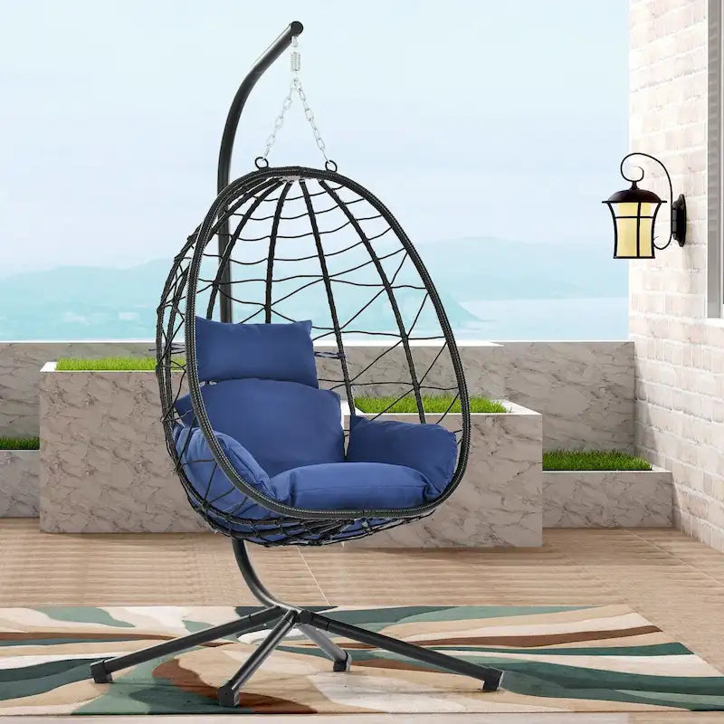 Indoor Outdoor Egg Chair Swing Chair with Cushion