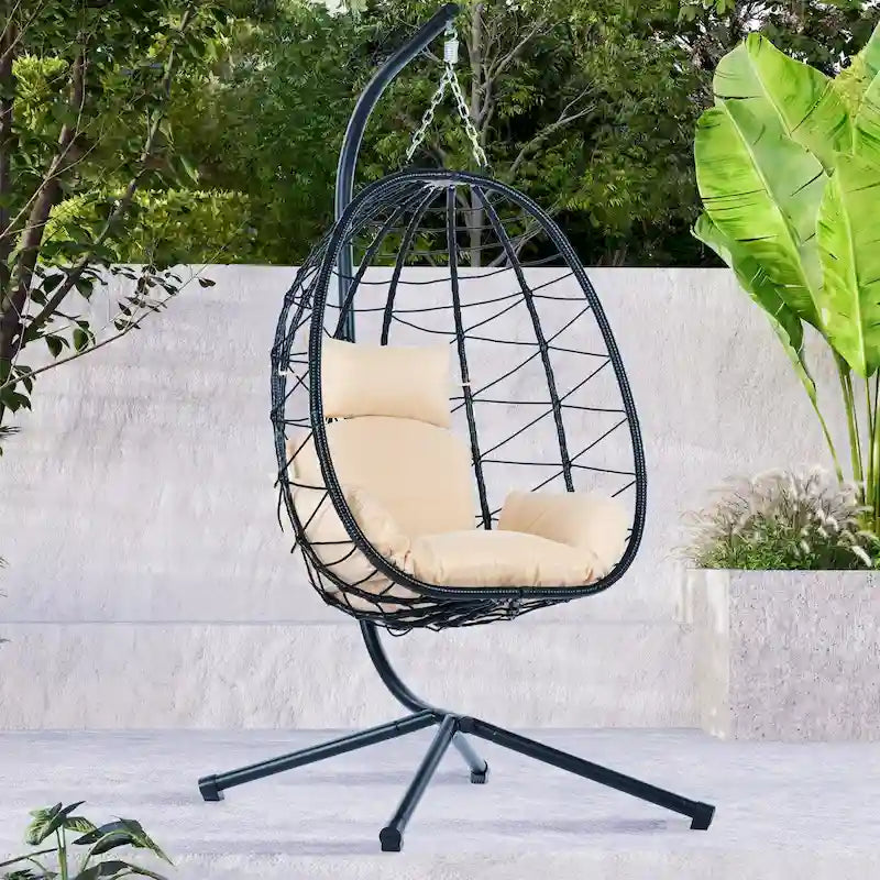 Indoor Outdoor Egg Chair Swing Chair with Cushion