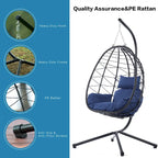 Indoor Outdoor Egg Chair Swing Chair with Cushion