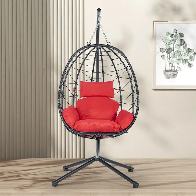Indoor Outdoor Egg Chair Swing Chair with Cushion
