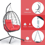 Indoor Outdoor Egg Chair Swing Chair with Cushion
