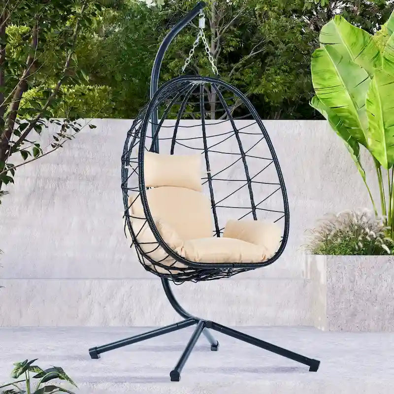 Indoor Outdoor Egg Chair Swing Chair with Cushion