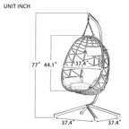 Indoor Outdoor Egg Chair Swing Chair with Cushion