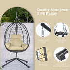 Indoor Outdoor Egg Chair Swing Chair with Cushion