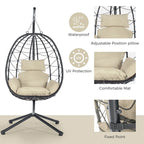 Indoor Outdoor Egg Chair Swing Chair with Cushion